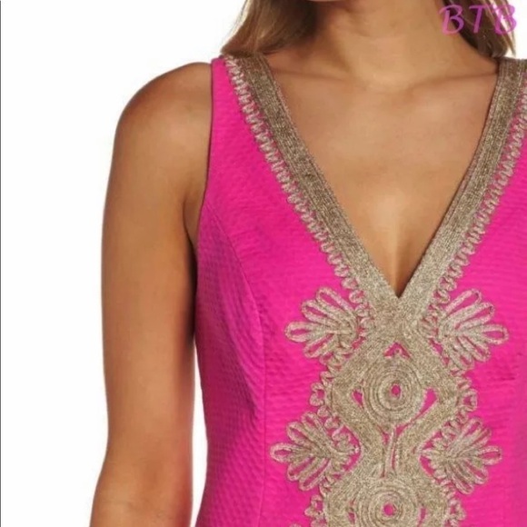 Lilly Pulitzer Junie Soutache Cotton Pique Sleeveless Dress Size 2 EUC - Picture 2 of 12